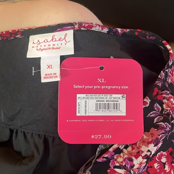 Ingrid and Isabel Floral Maternity Blouse NWT - Picture 8 of 9